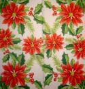 085 Christmas Flowers - 3-ply (cream/Edge grün) - Ihr